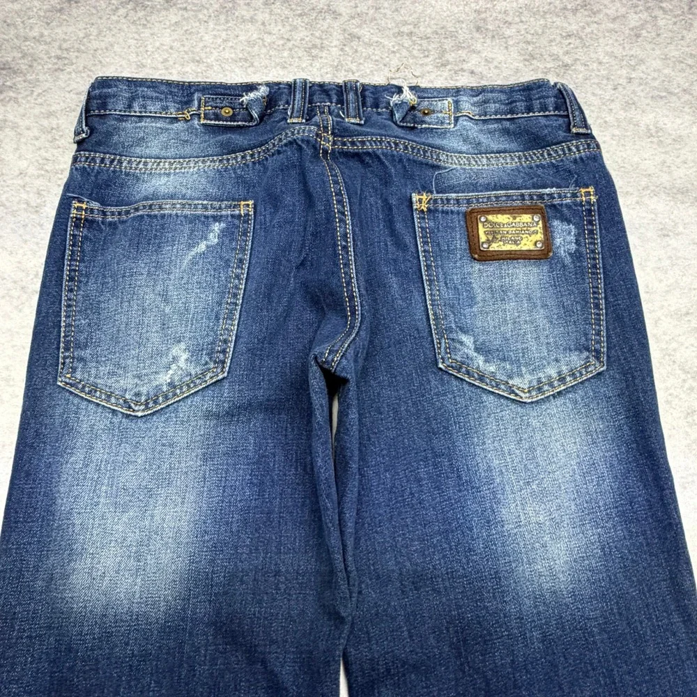 Dolce & Gabbana 16 Classic Jeans Blue Distressed Denim Made in Italy IT 46 32x30